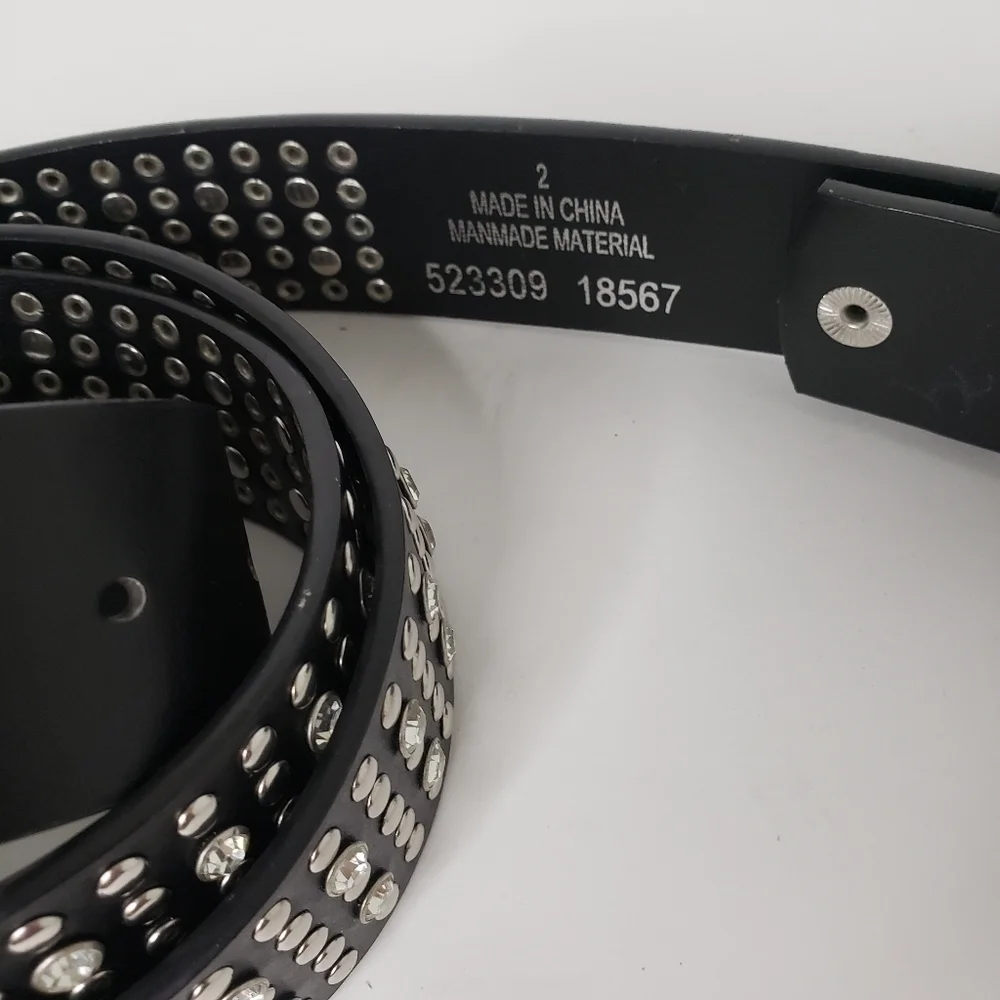 Y2k Faux leather studded belt